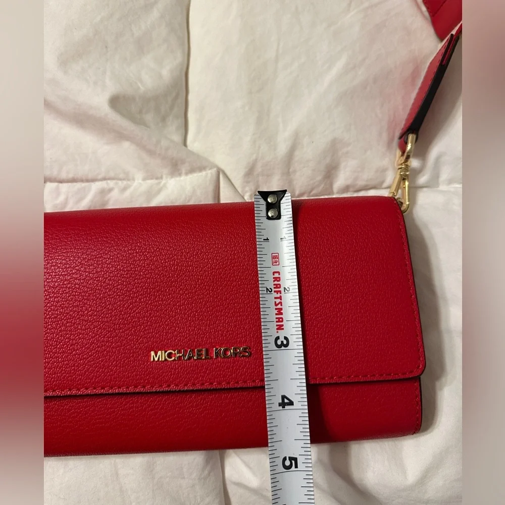 Michael by Michael Kors Jet Set Large Leather Wallet Crossbody - NWOT - Picture 14 of 16